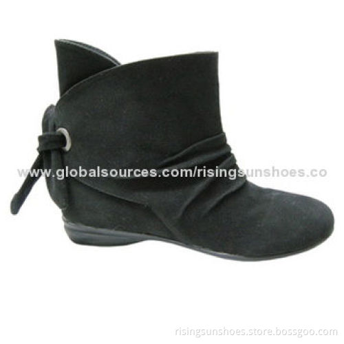 Women's dress boots with back tape as bow, in various colors/designs/sizes